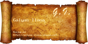 Galyas Ilona névjegykártya